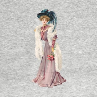 Edwardian society lady - Purple T-Shirt